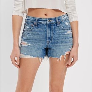 American Eagle X Outer Banks 6 High Rise 90s Boyfriend Shorts Distressed Ripped